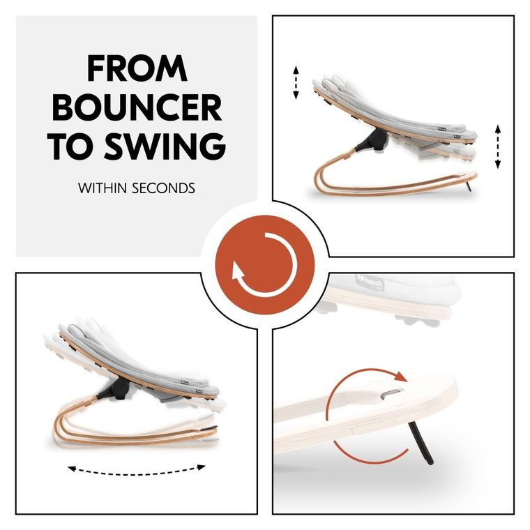 Hauck, Eco Light, leżaczek, grey