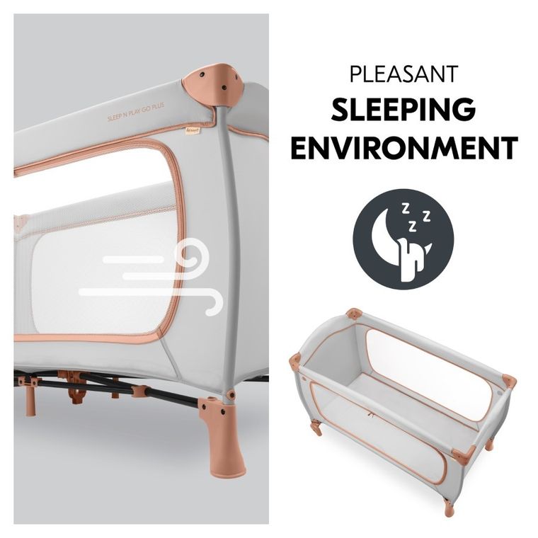 Hauck, Sleep N Play Go Plus, łóżeczko turystyczne, dusty cork
