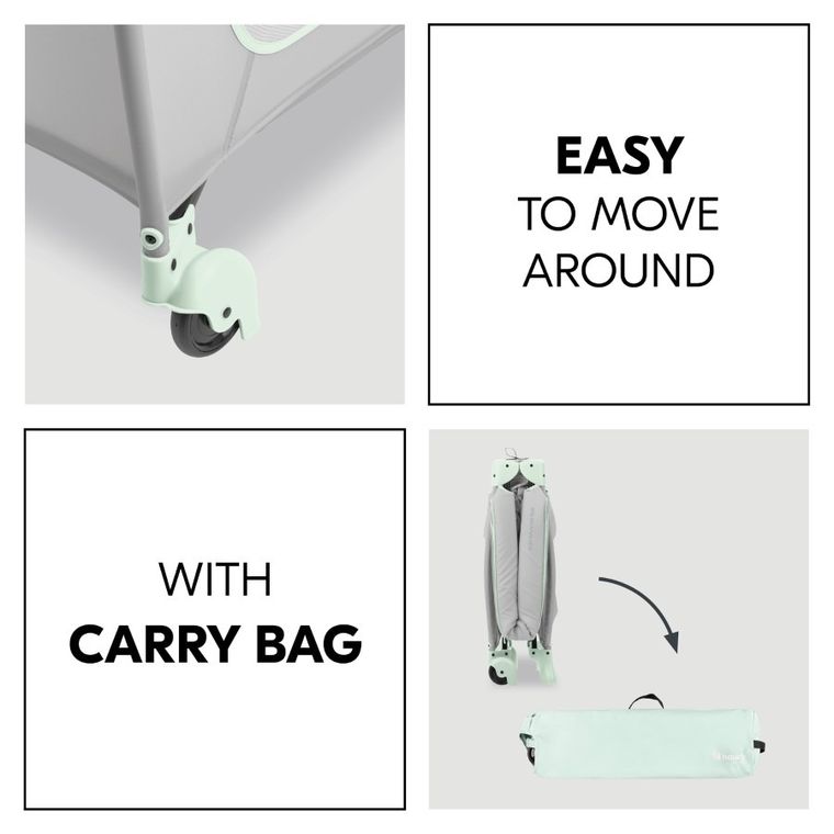 Hauck, Sleep N Play Go Plus, łóżeczko turystyczne, dusty mint