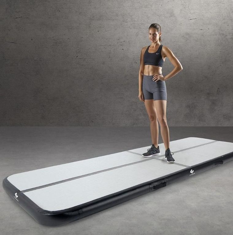 Hedo, airtrack, materac gimnastyczny, ścieżka, czarny, 400-100-20 cm