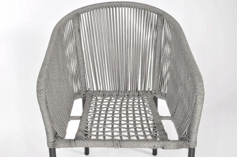 Hedo, krzesło ogrodowe z poduszką, szare