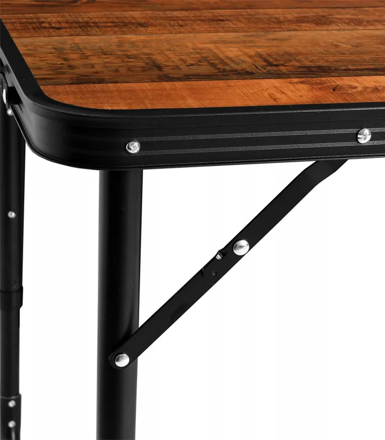 Hedo, zestaw stół turystyczny i 4 krzesła, składany w walizkę, 5w1, brązowy