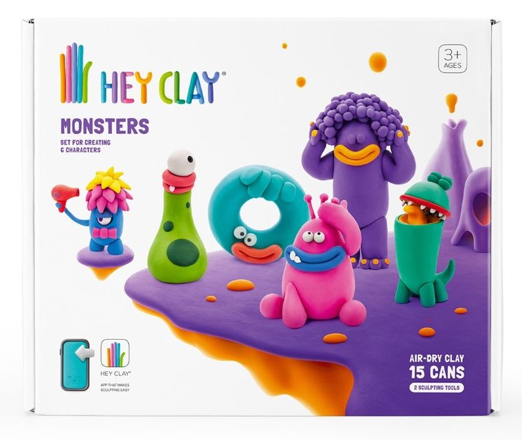 Hey Clay, Potwory, masa plastyczna, 15 szt.