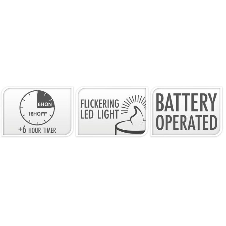 Home Styling Collection, dekoracyjne świece LED 7,5 cm, 3 szt.