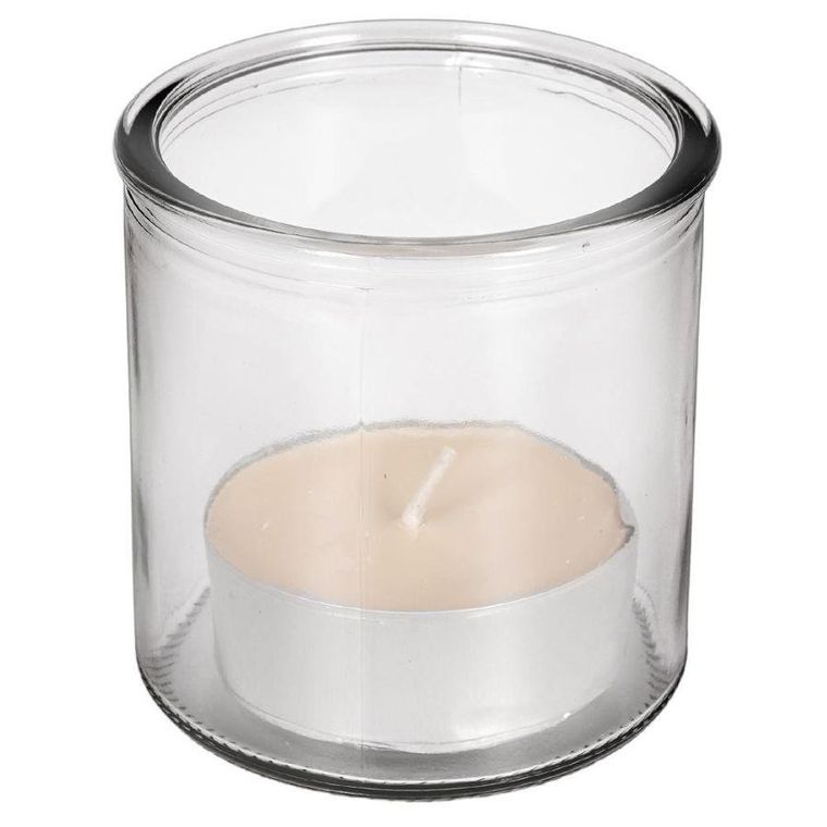 Home Styling Collection, lampion ze szklanym wkładem, czarny, 22-24 cm