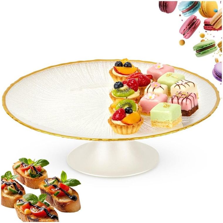 Home Styling Collection, patera na tort, na nóżce, szklana, 21 cm