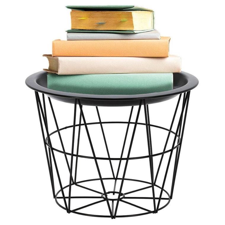 Home Styling Collection, podstawka pod kwiatki, czarna loft, 27-20 cm