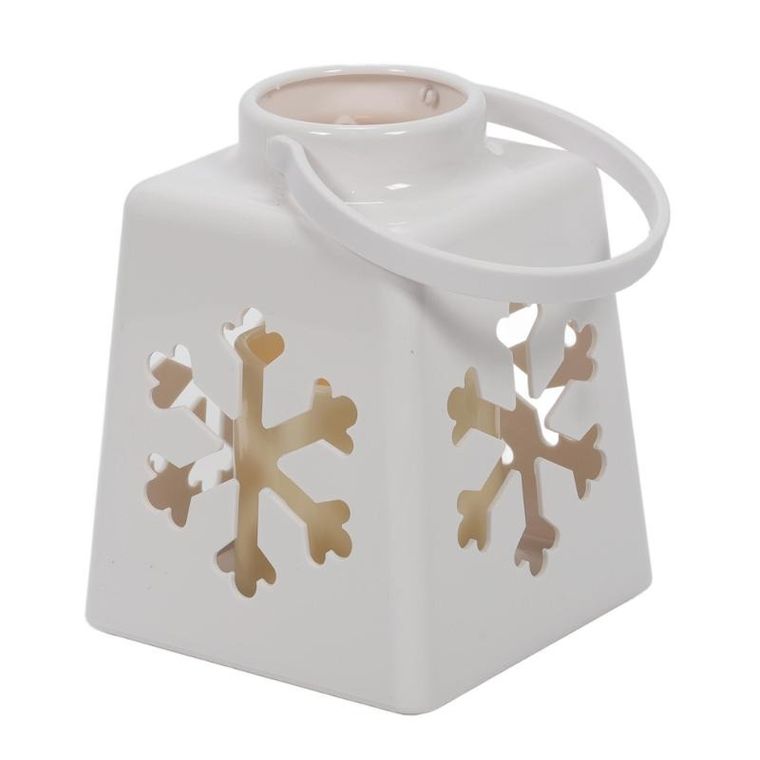 Home Styling Collection, świąteczny lampion ze świecą LED, 14 cm