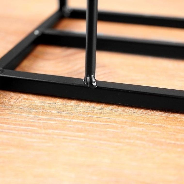 Home Styling Collection, świecznik na 3 świeczki, metalowy czarny, 24-20-36 cm