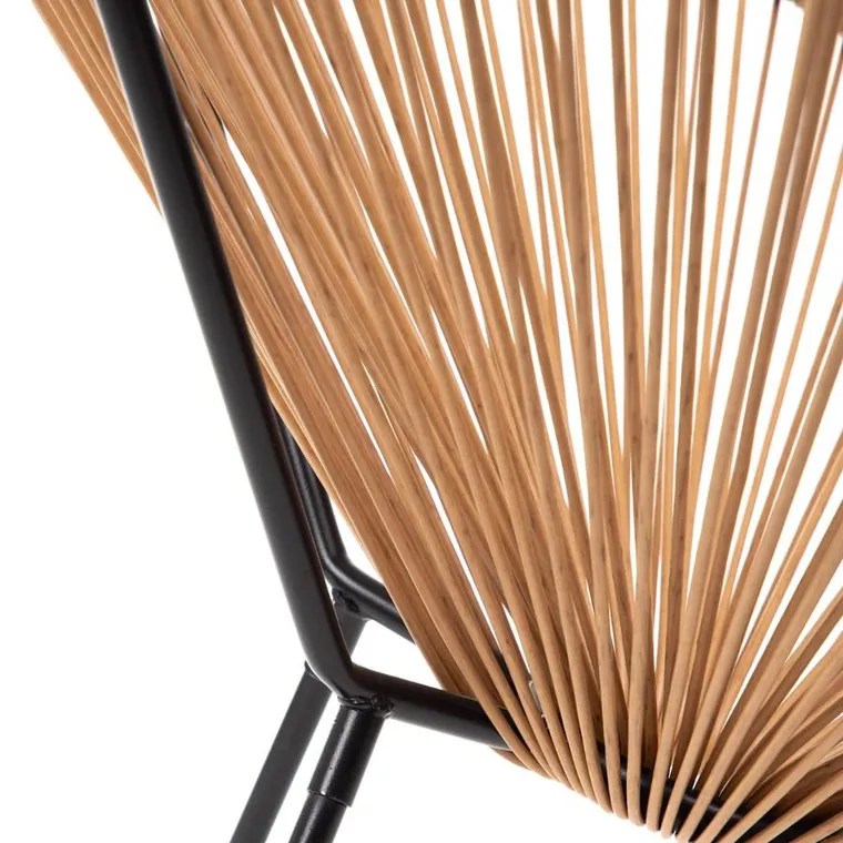Homla, Acapulco Fiesta, fotel z okrągłej linki technorattan naturalny, 71-71-80 cm