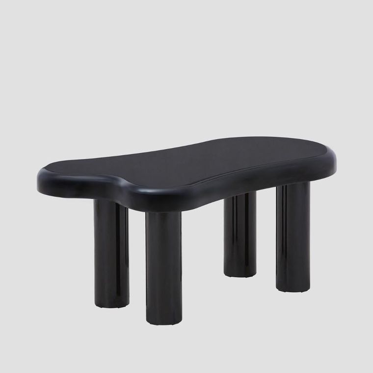 Homla, Alto, stolik kawowy, lakierowany, czarny, 100-60-45 cm