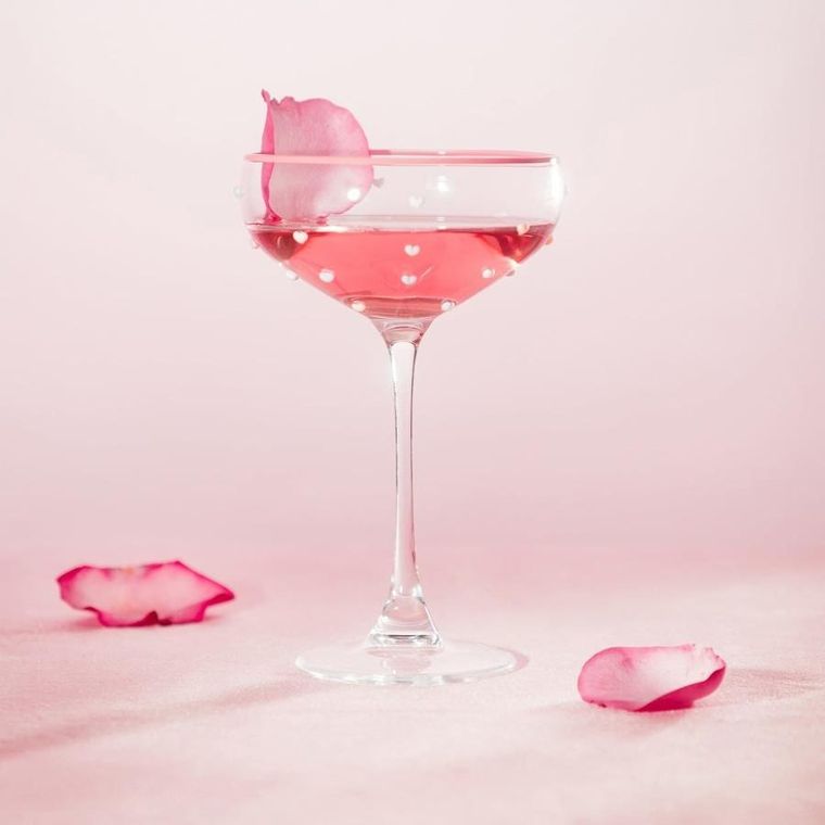 Homla, Amanti, kieliszek w serduszka na martini, 0,2l, 731723