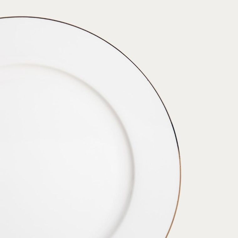 Homla, Auroo, talerz, obiadowy ze złotą obwódką, 26 cm
