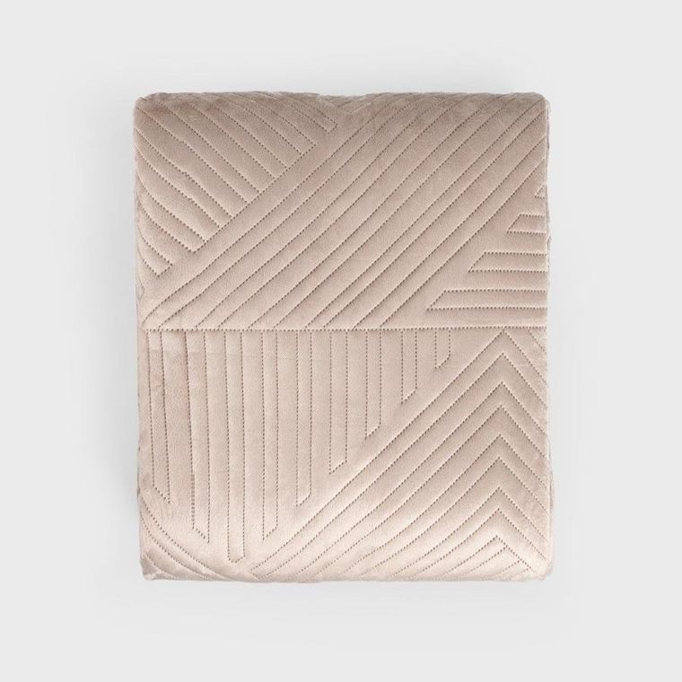 Homla, Aurum, narzuta welwetowa z pikowaniem, złota, 220-240 cm, 745577