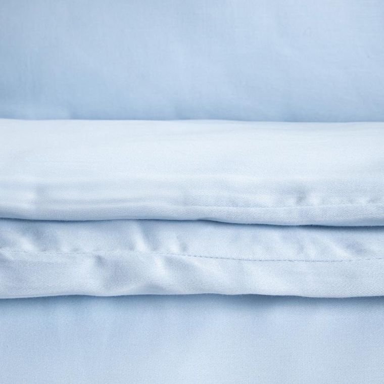 Homla, Avelia, pościel, satynowa z domieszką wiskozy niebieska, 220-200