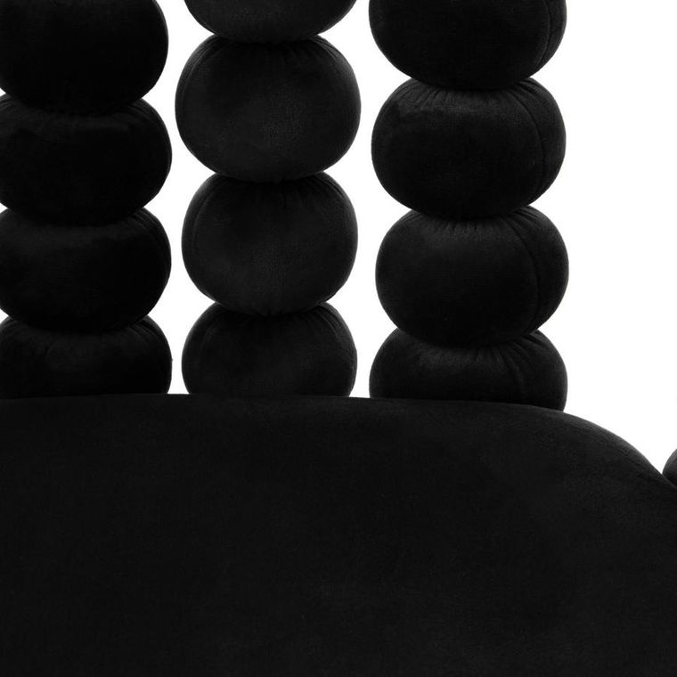 Homla, Bubble Team, Krzesło welurowe czarne, 56,5-52-87 cm, 871837