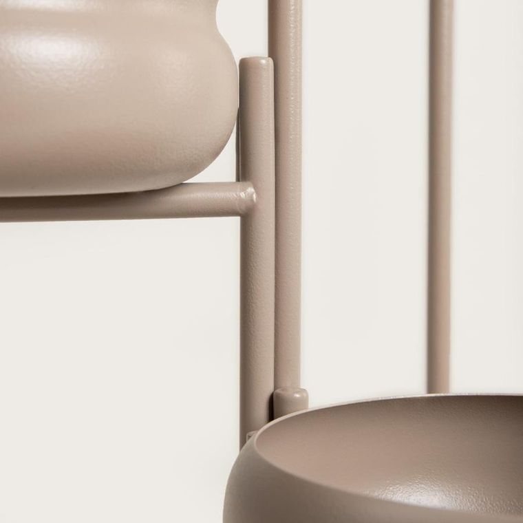 Homla, Buuble, kwietnik potrójny, beżowy, 36-25-60 cm