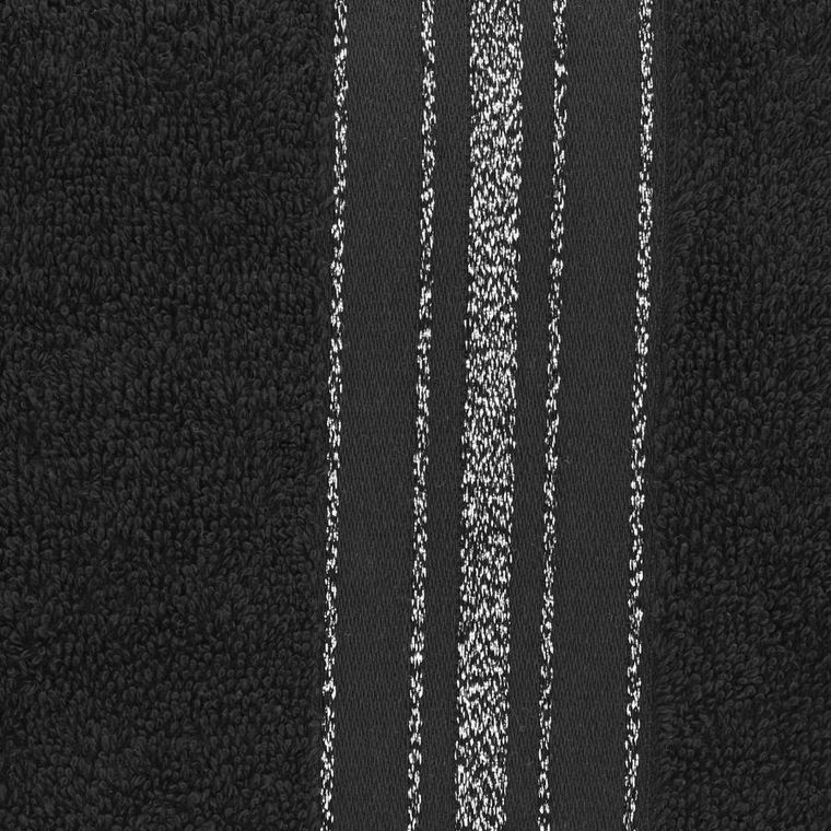 Homla, Duke, Ręcznik z paskami lureksowymi czarny, 50-90 cm, 926079