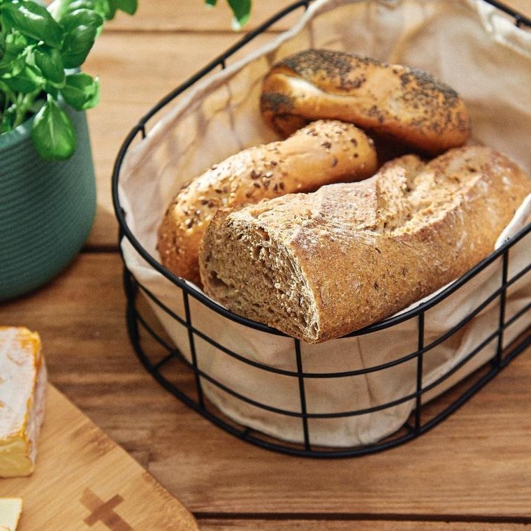 Homla, Duncan, koszyk, bawełniany, czarny, 25-20 cm