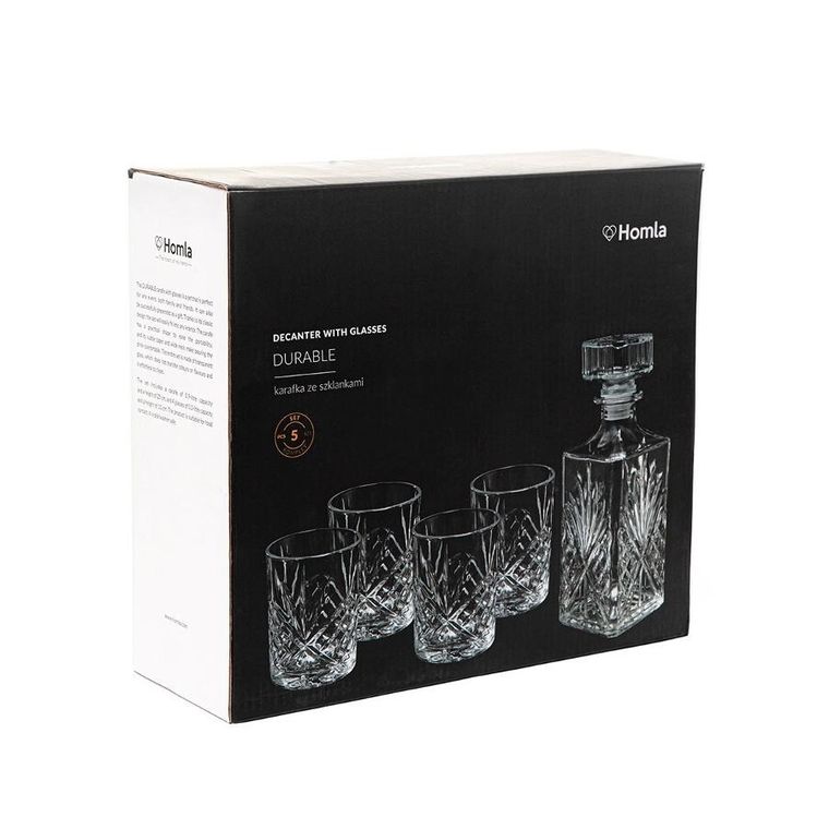Homla, Durable, karafka ze szklankami, 5 szt.