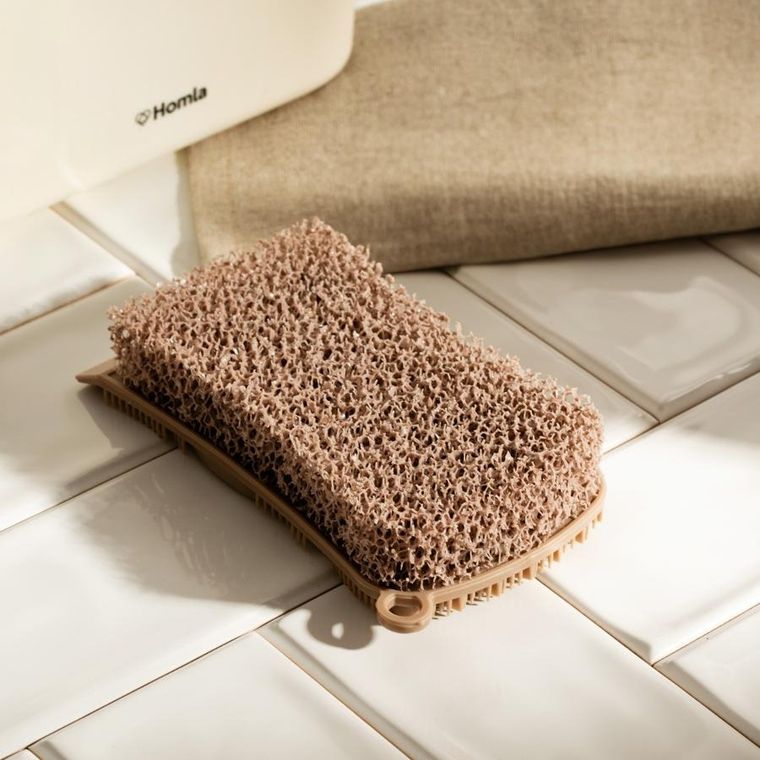 Homla, Easy Clean, Gąbka silikonowa dwustronna taupe, 13-7 cm, 723919