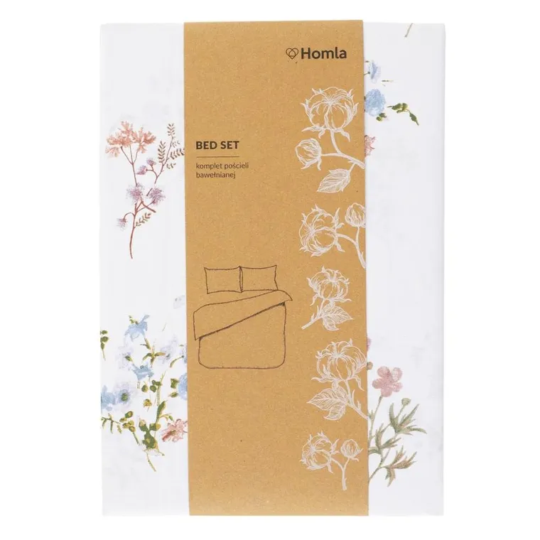 Homla, Fern, Pościel bawełniana w kwiaty 160-200 cm