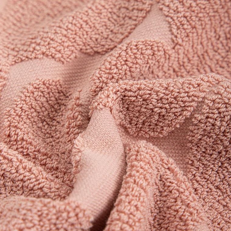 Homla, Flores, ręcznik, różowy żakardowy, 100-150 cm