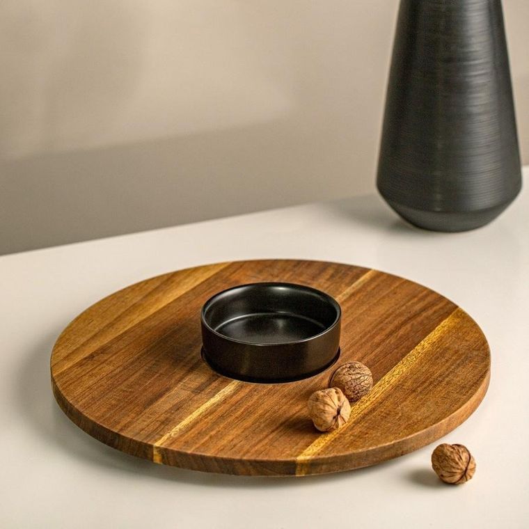 Homla, Fresca, deska do serwowania, z ceramiczną miseczką, 35-1.5 cm