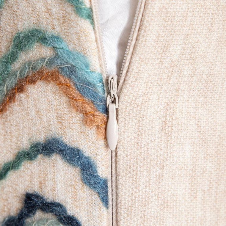 Homla, Gimena, poszewka, ze strukturalnym wielokolorowym wzorem, 45-45 cm