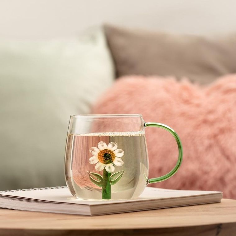 Homla, Girasol, szklanka, ze stokrotką, 0,4 l