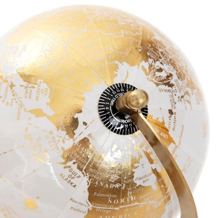 Homla, Globe, globus dekoracyjny, złoty, 18-15-25 cm