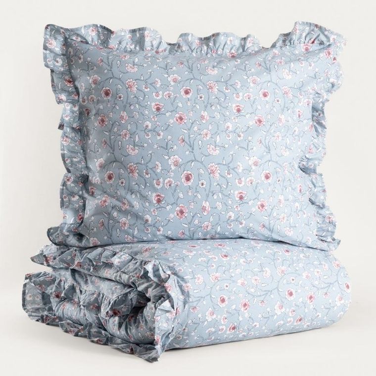 Homla, Julia, pościel bawełniana, z falbanką, 200-220 cm