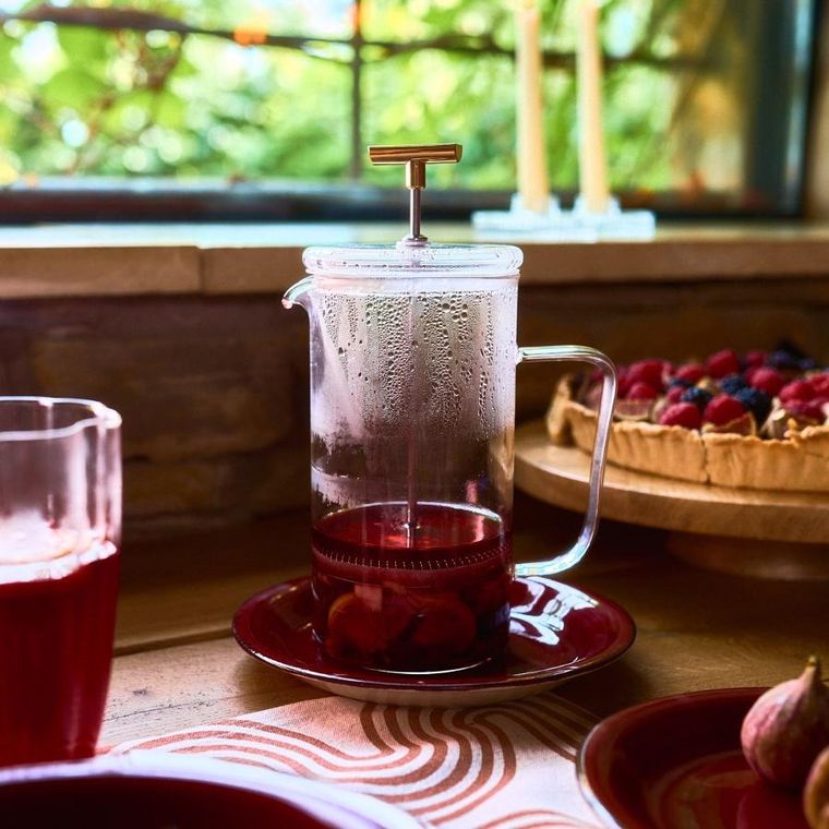 Homla, Lattrice, zaparzacz, szklany transparentny, 1l