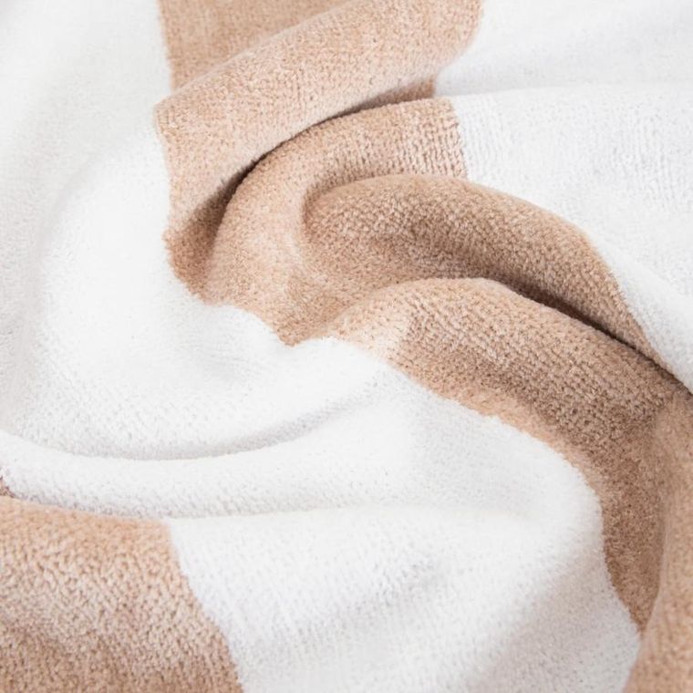 Homla, Lawena, ręcznik, w biało-beżowe pasy, 70-130 cm