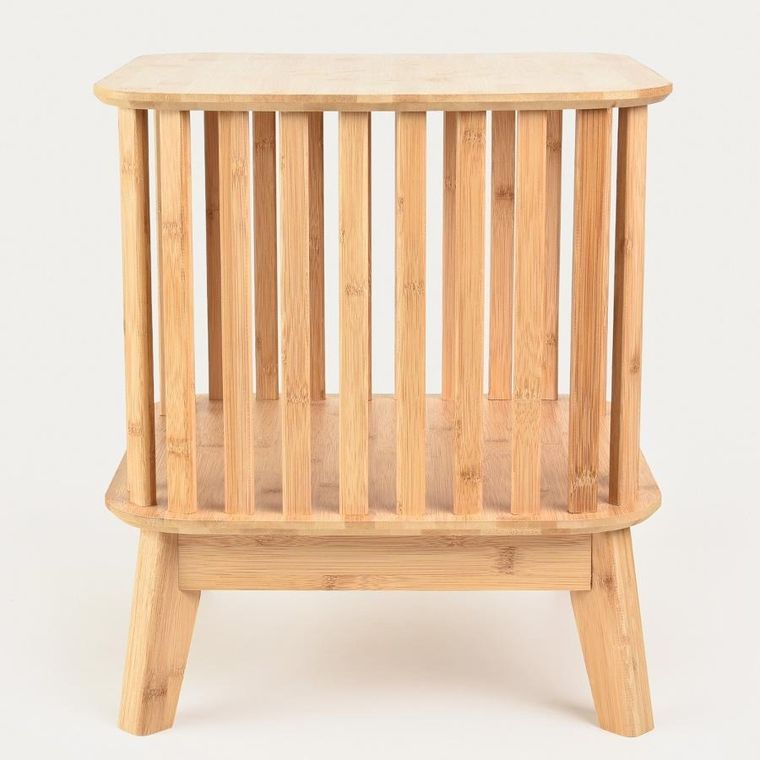 Homla, Lemn, szafka nocna, bambusowa, 40-40-45 cm