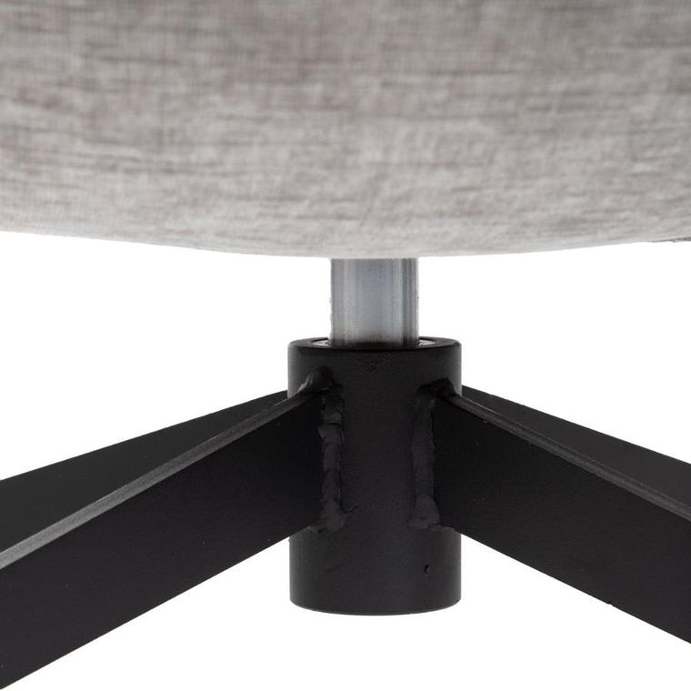 Homla, Lunaire, fotel obrotowy, welurowy, szary, 86-76-87 cm