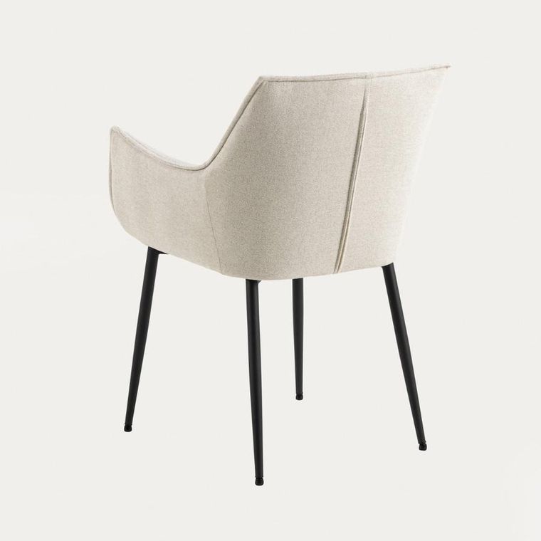 Homla, Lunar, krzesło, w tkaninie beżowe, 56-56-82,5 cm