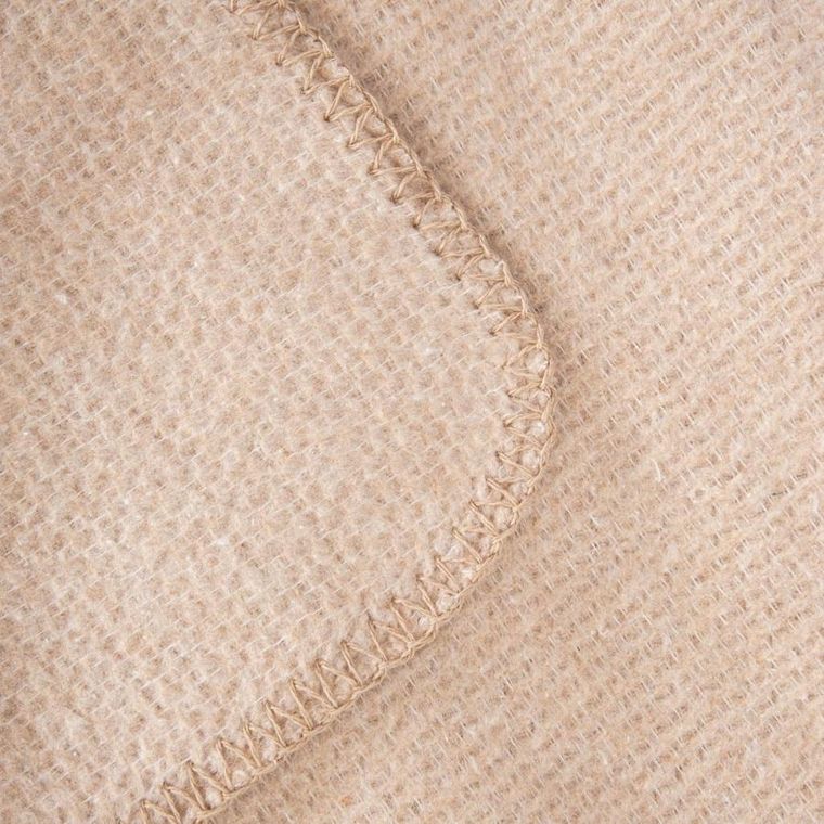 Homla, Mallow, koc, gruby beżowy z dekoracyjną teksturą, 150-200 cm