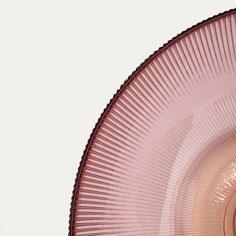 Homla, Megalo, patera, szklana różowo - żółta, 25 cm