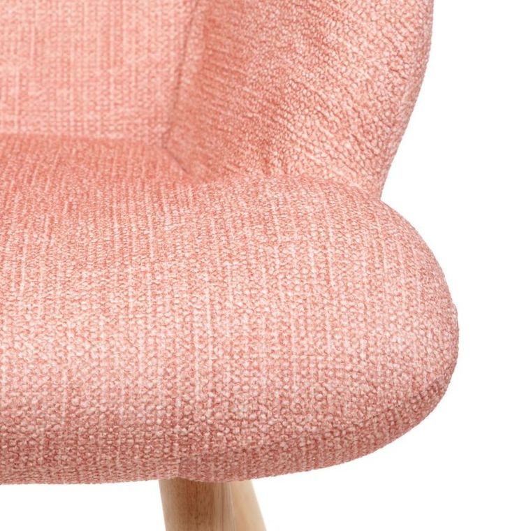 Homla, Moss Pop, Fotel w tkaninie różowy, 72-73-96 cm, 882833