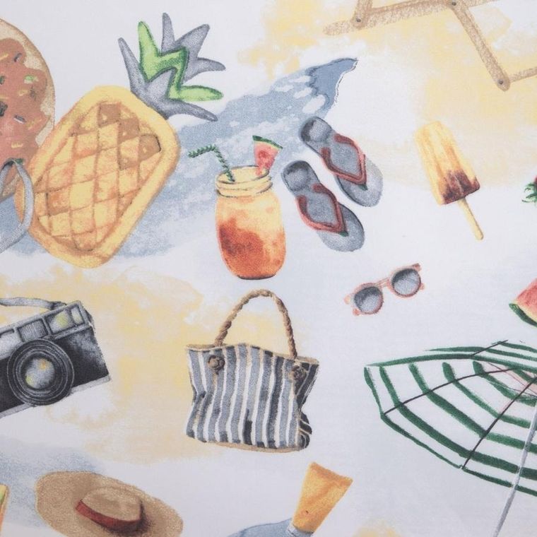 Homla, Playa, pościel, z mikrofibry dwustronna w wakacyjny wzór, 140-200 cm