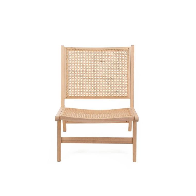 Homla, Polura, Fotel rattanowe naturalne, 65-79-70 cm, 869483