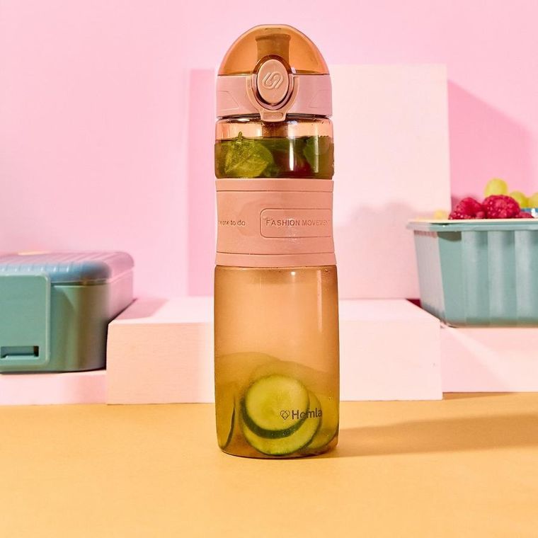 Homla, Poppie, butelka, różowa, 0,6l