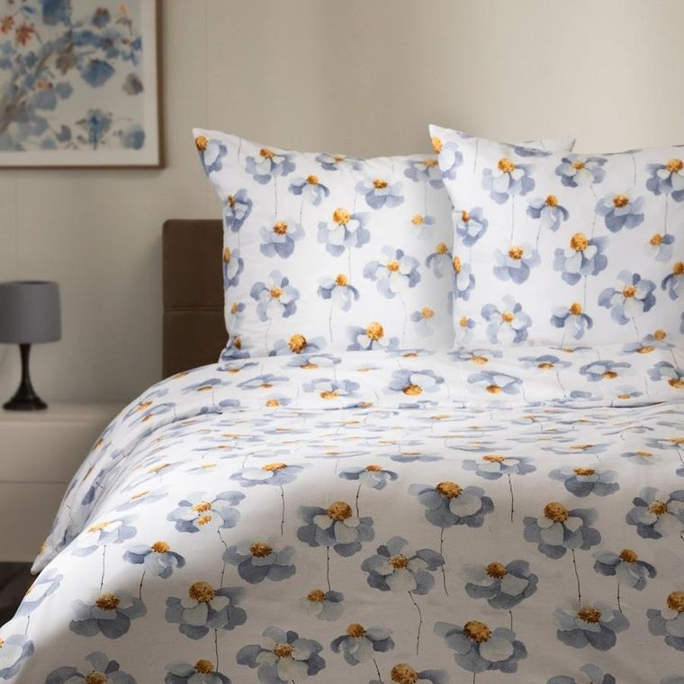 Homla, Reita, pościel, z mikrofibry w kwiatki, 160-200 cm