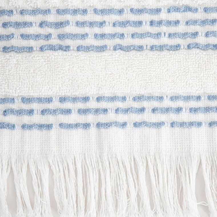 Homla, Rosop, ręcznik, boho z granatowymi paskami, 70-130 cm