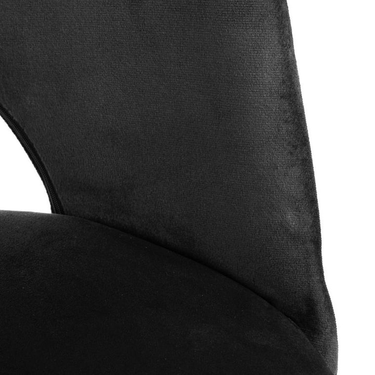 Homla, Tercio, Krzesło welurowe czarne, 47-55-77 cm, 871035