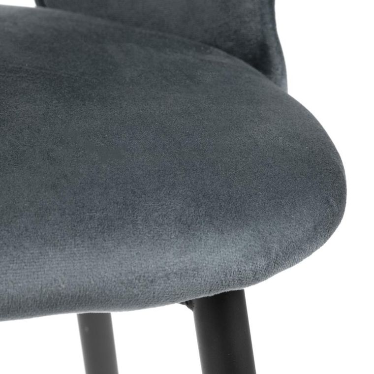 Homla, Tercio, Krzesło welurowe szare, 47-55-77 cm, 870984