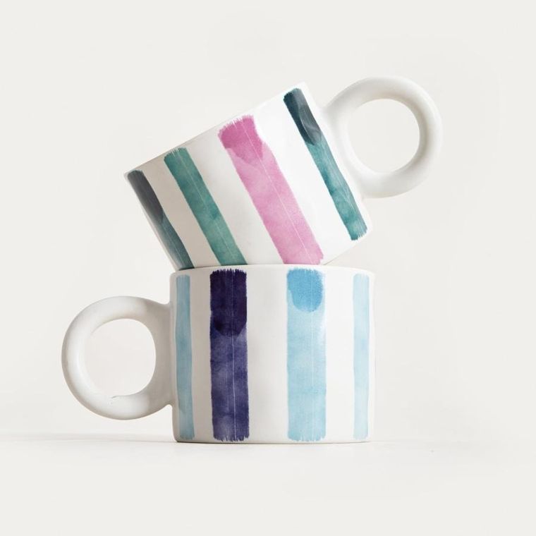 Homla, Terna, kubek, w niebieskie paski, 0,35l