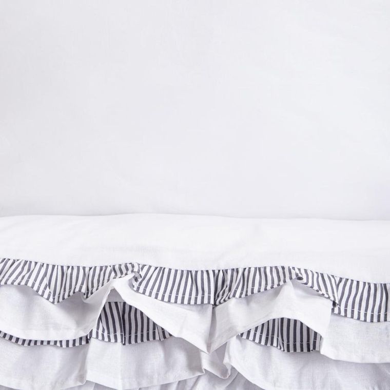 Homla, Tessia, pościel, bawełniana z podwjną falbanką, 200-220 cm