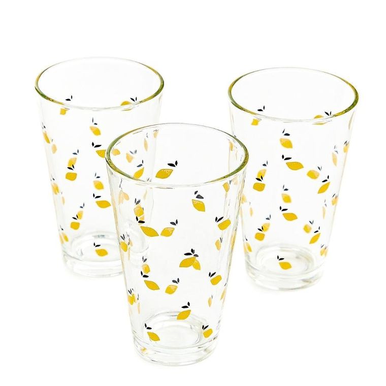 Homla, Token Summer, szklanka w cytryny, 0,3 l, 3 szt.